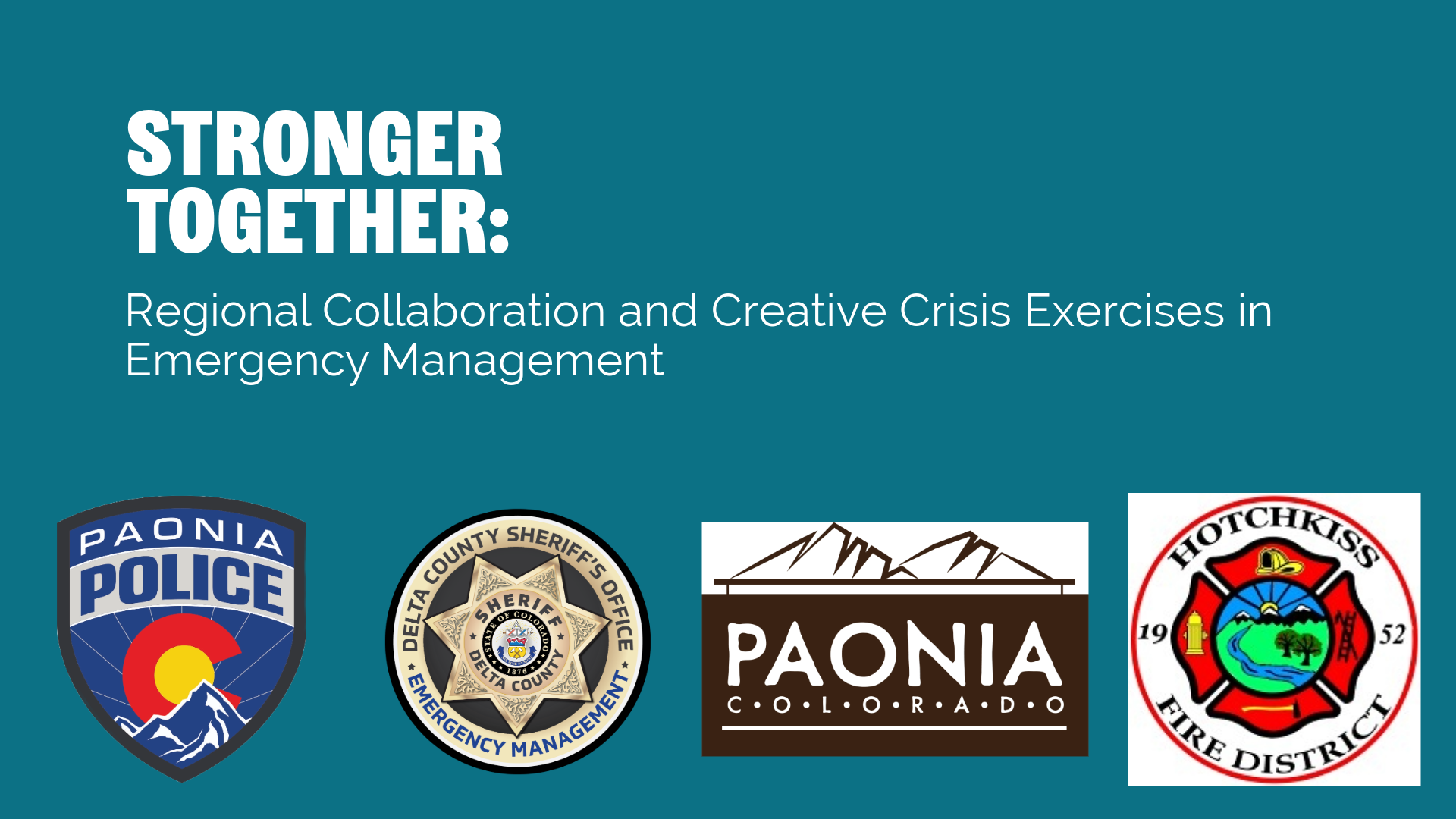 Title Slide to 2025 CCCMA Conference Presentation with Participating Agency Logos