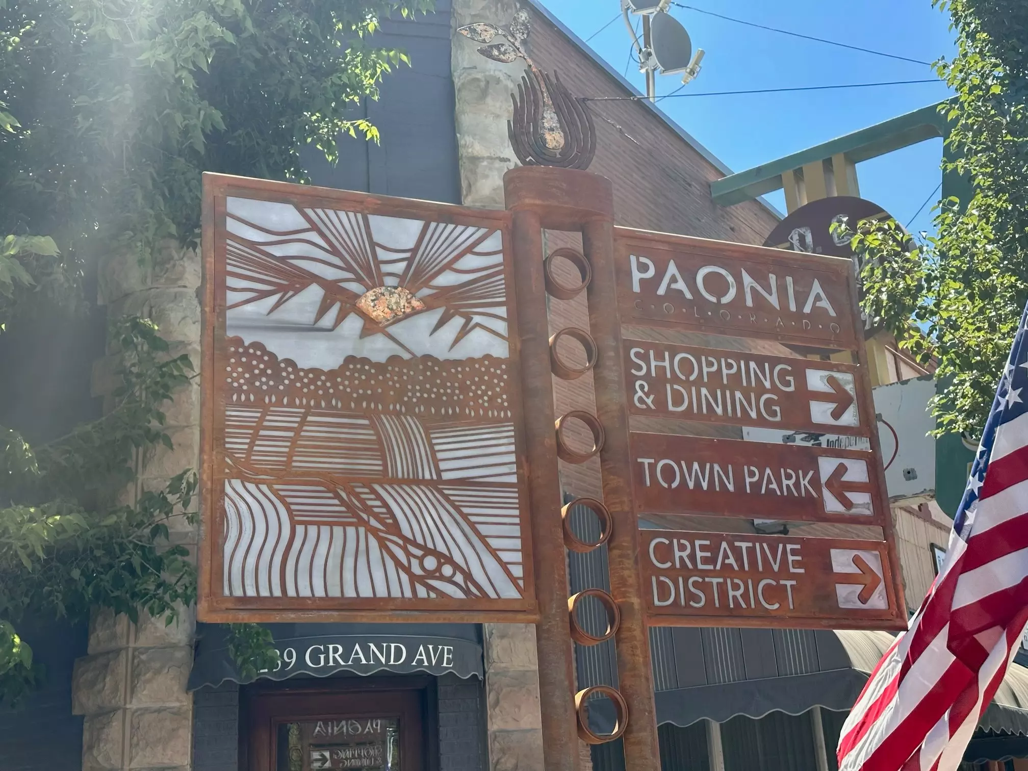 Downtown Paonia got a new wayfinding sign today! Town of Paonia