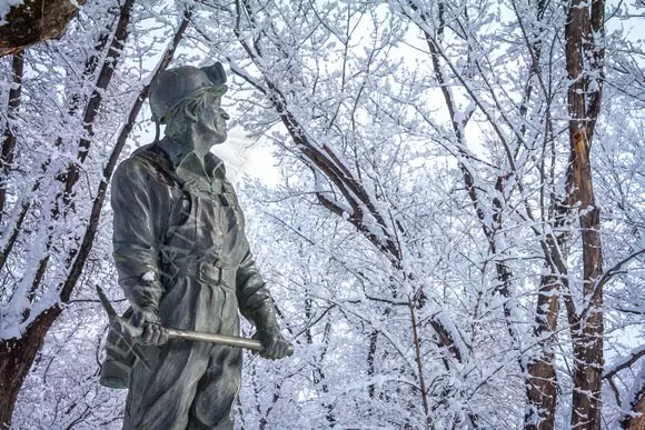 Snowy Miners Statue